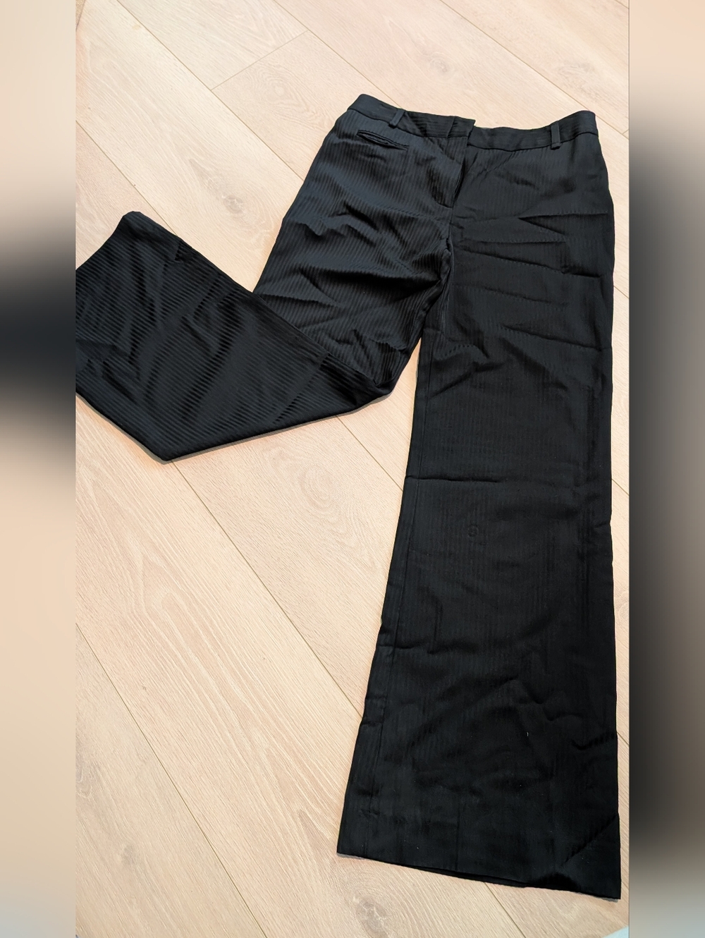 BCBG Black Pinstripe Dress Pants